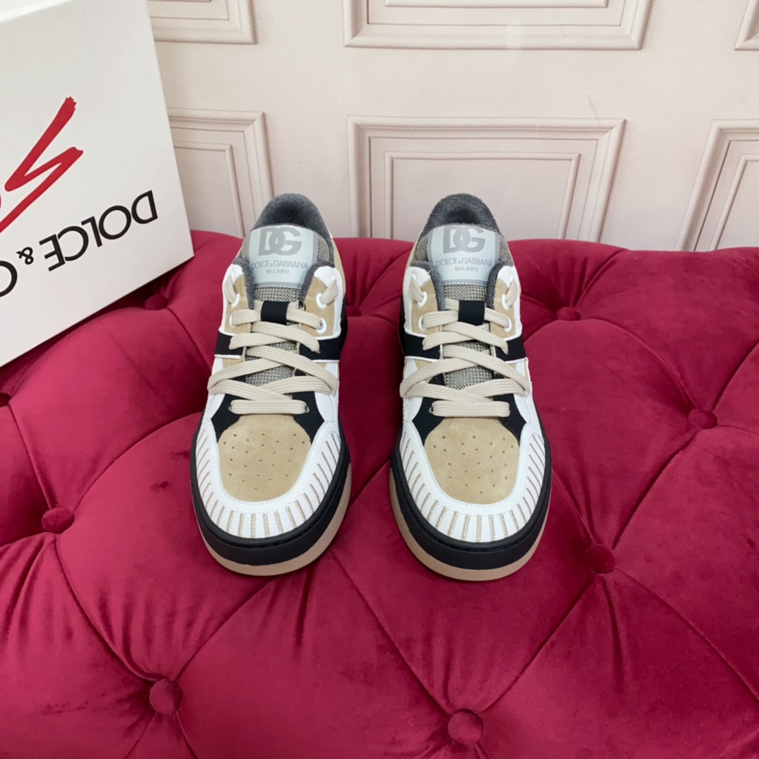 Dolce & Gabbana Mixed-material New Roma Sneakers - PerfectKickZ