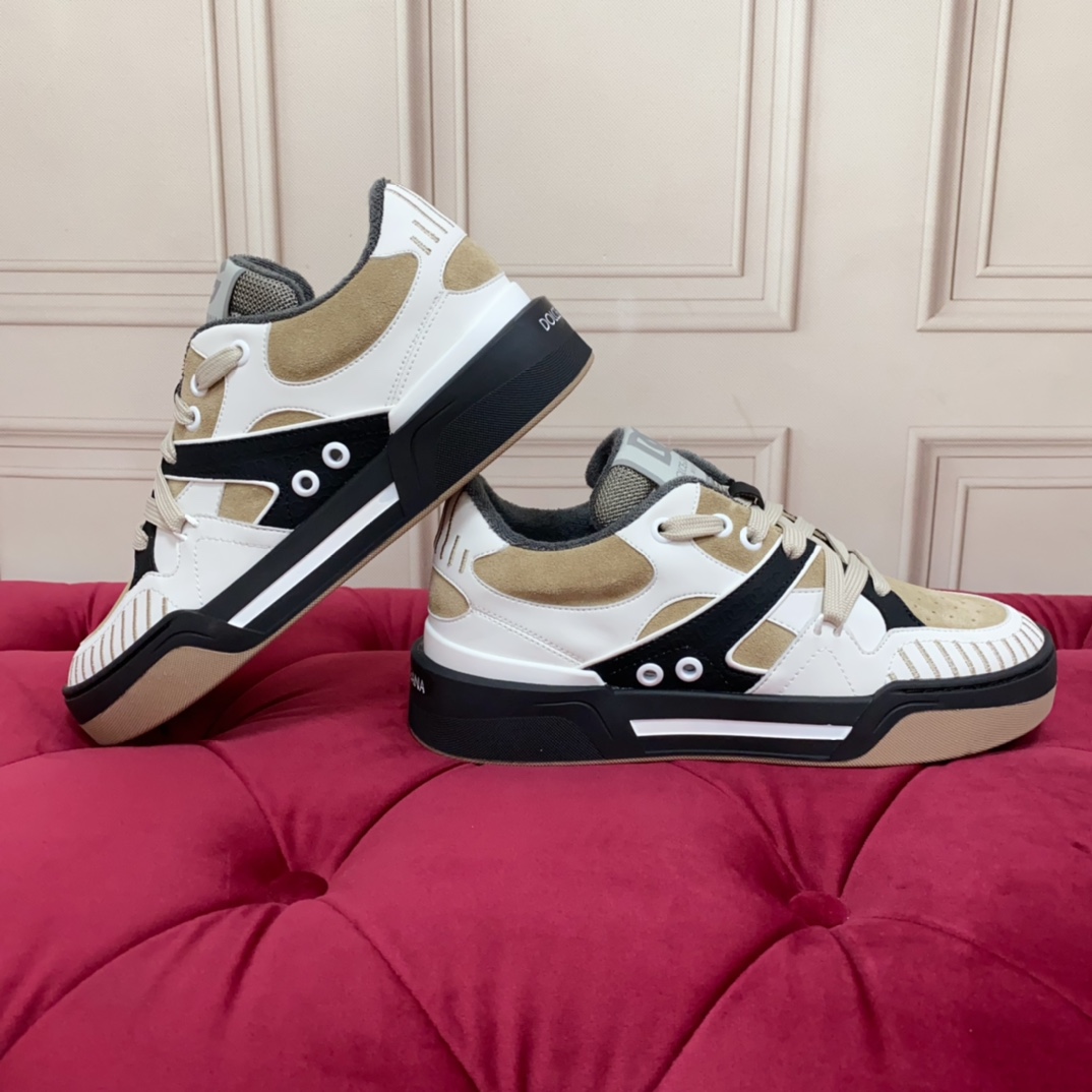 Dolce & Gabbana Mixed-material New Roma Sneakers - PerfectKickZ