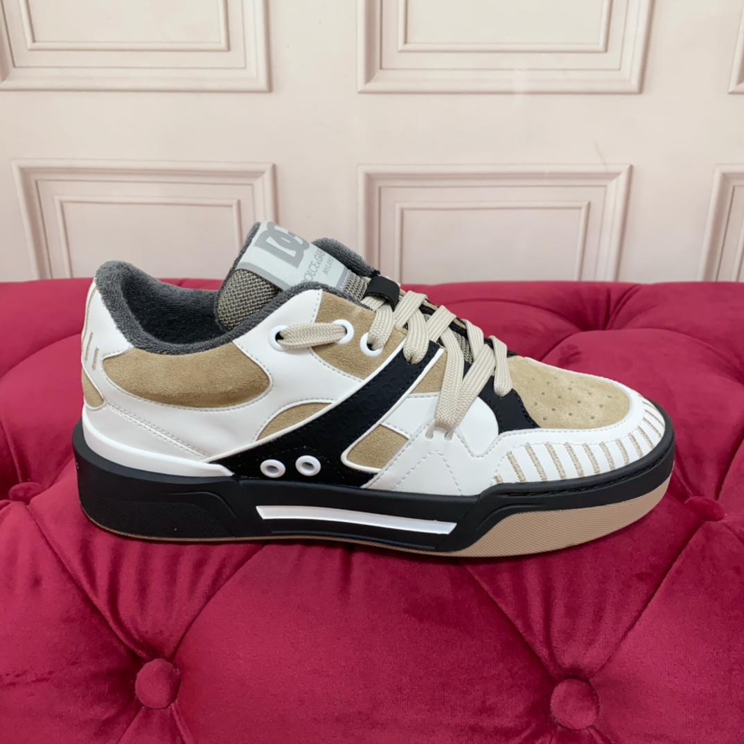 Dolce & Gabbana Mixed-material New Roma Sneakers - PerfectKickZ