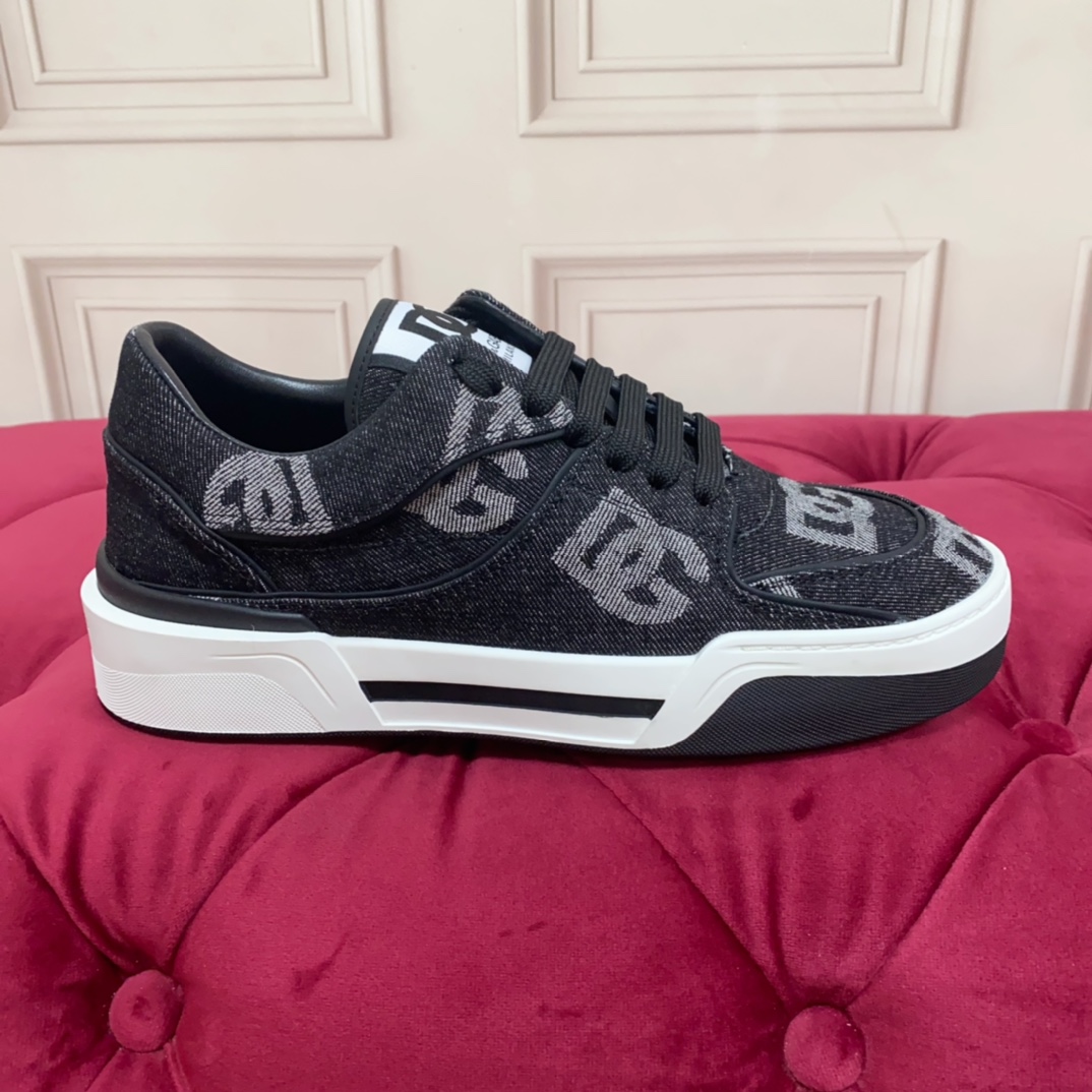 Dolce & Gabbana New Roma Sneakers With Denim Logo - PerfectKickZ