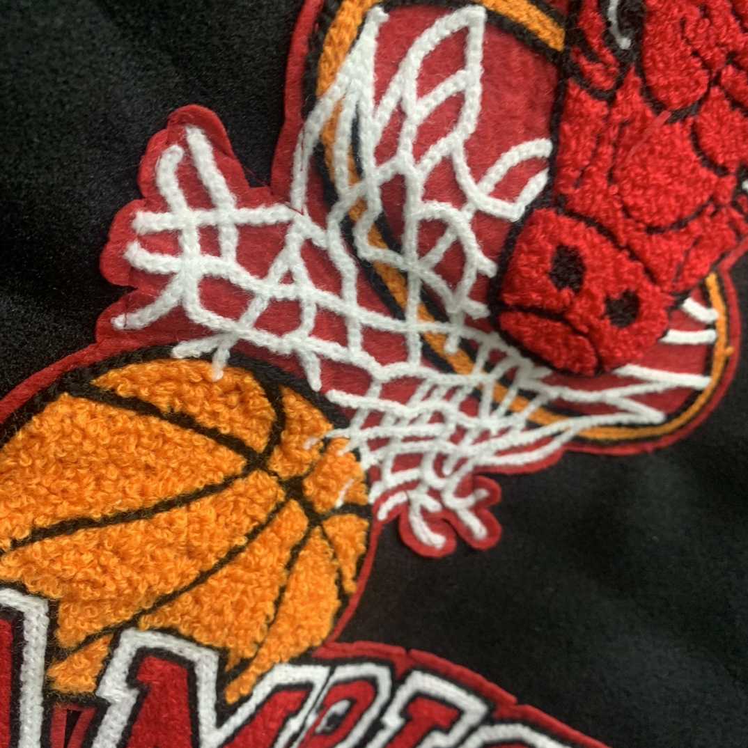 Off White C/O Chicago Bulls Varsity Jacket - PerfectKickZ