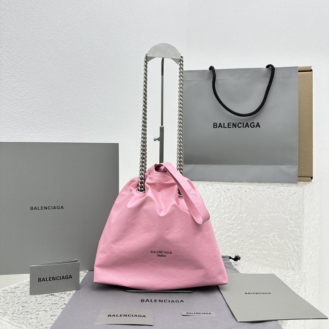 Balenciaga Crush Small Tote Bag In Pink(27X10X32CM) - PerfectKickZ