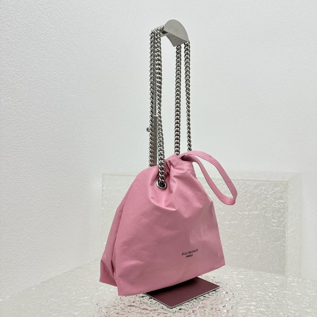 Balenciaga Crush Small Tote Bag In Pink(27X10X32CM) - PerfectKickZ