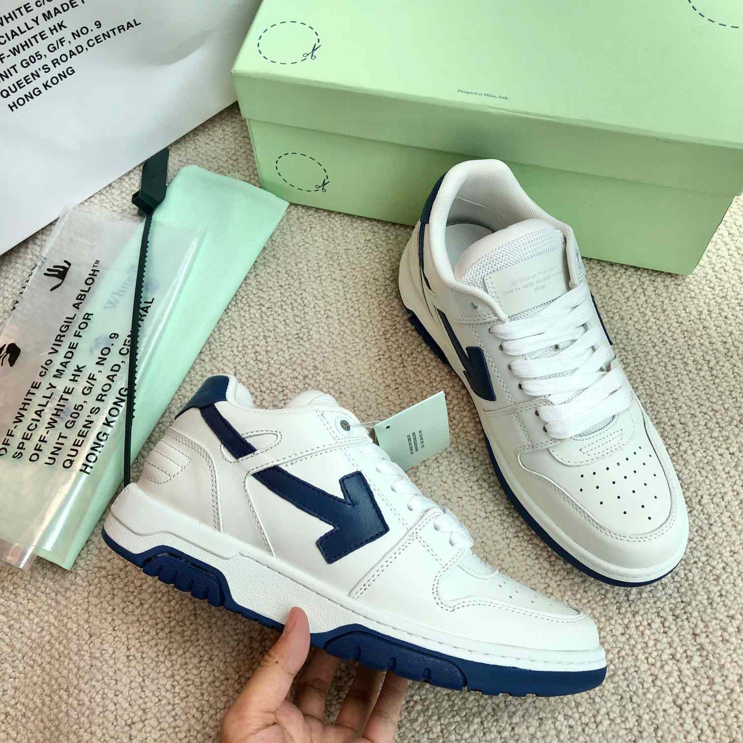 Off White Out Of Office Calf Leather Sneaker - PerfectKickZ