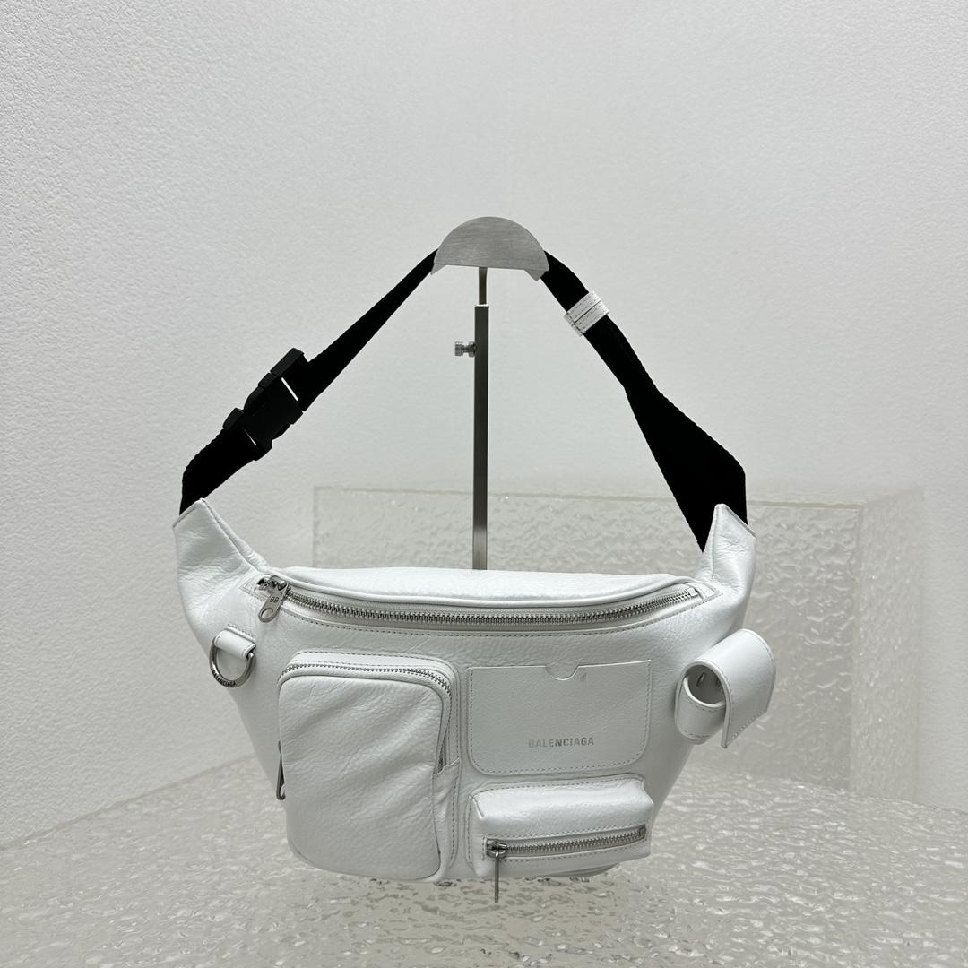 Balenciaga Superbusy Beltpack In White - PerfectKickZ