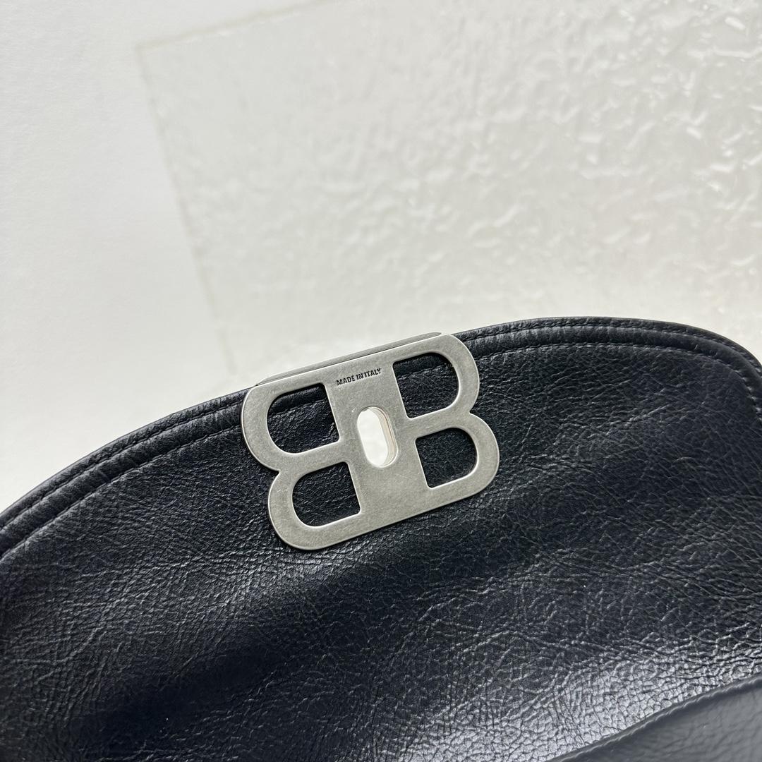 Balenciaga BB Soft Small Flap Bag In Black - PerfectKickZ