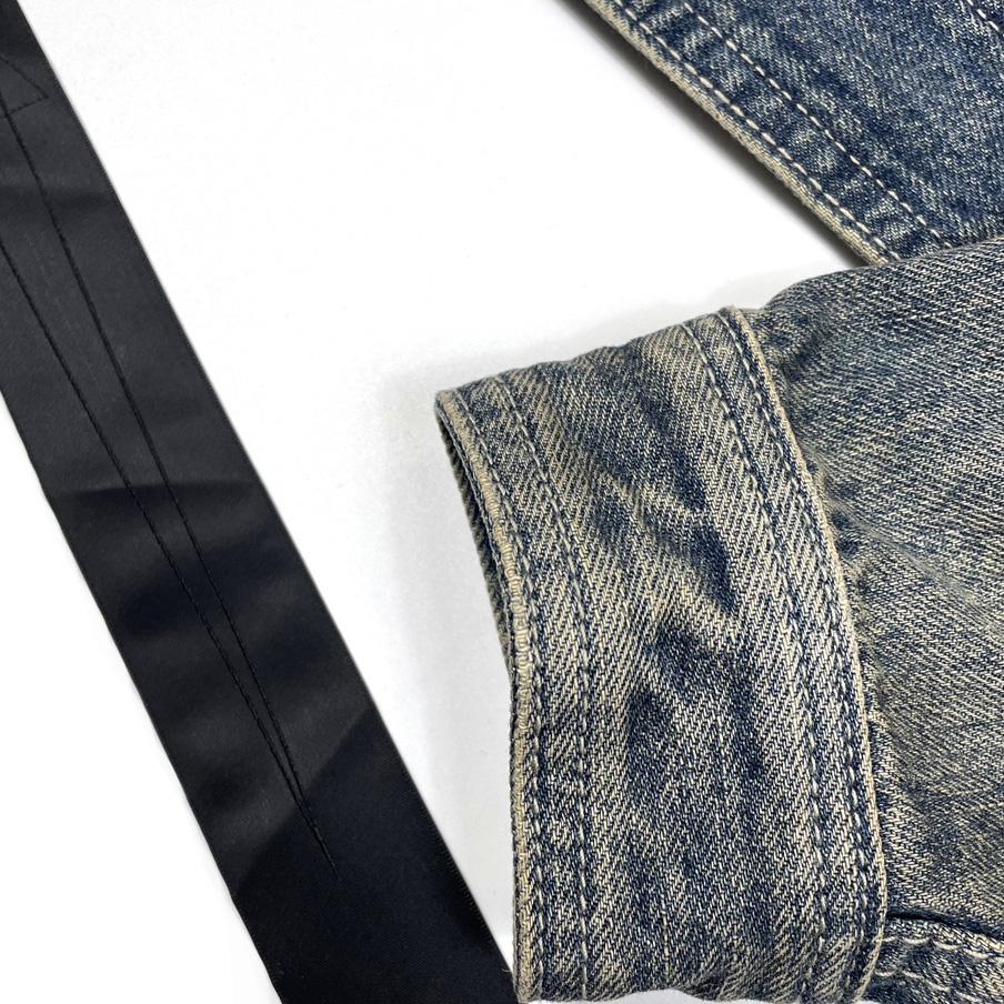 Rick Owens Cropped Denim Jacket - PerfectKickZ