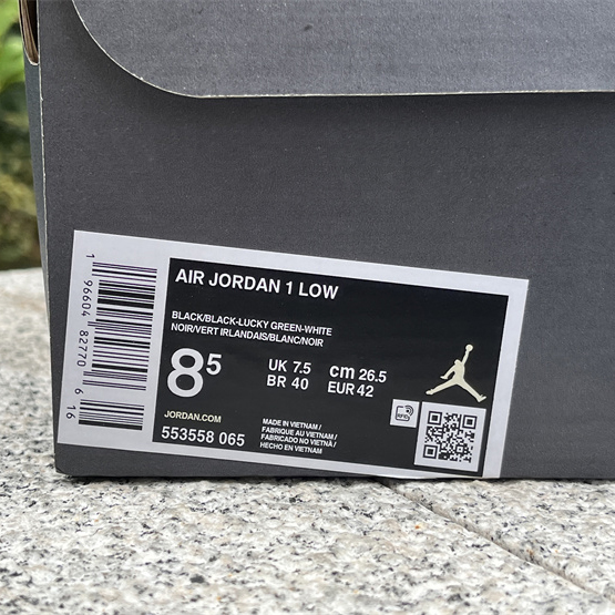 Air Jordan 1 Low “Lucky Green” Sneaker   553558-065  - PerfectKickZ