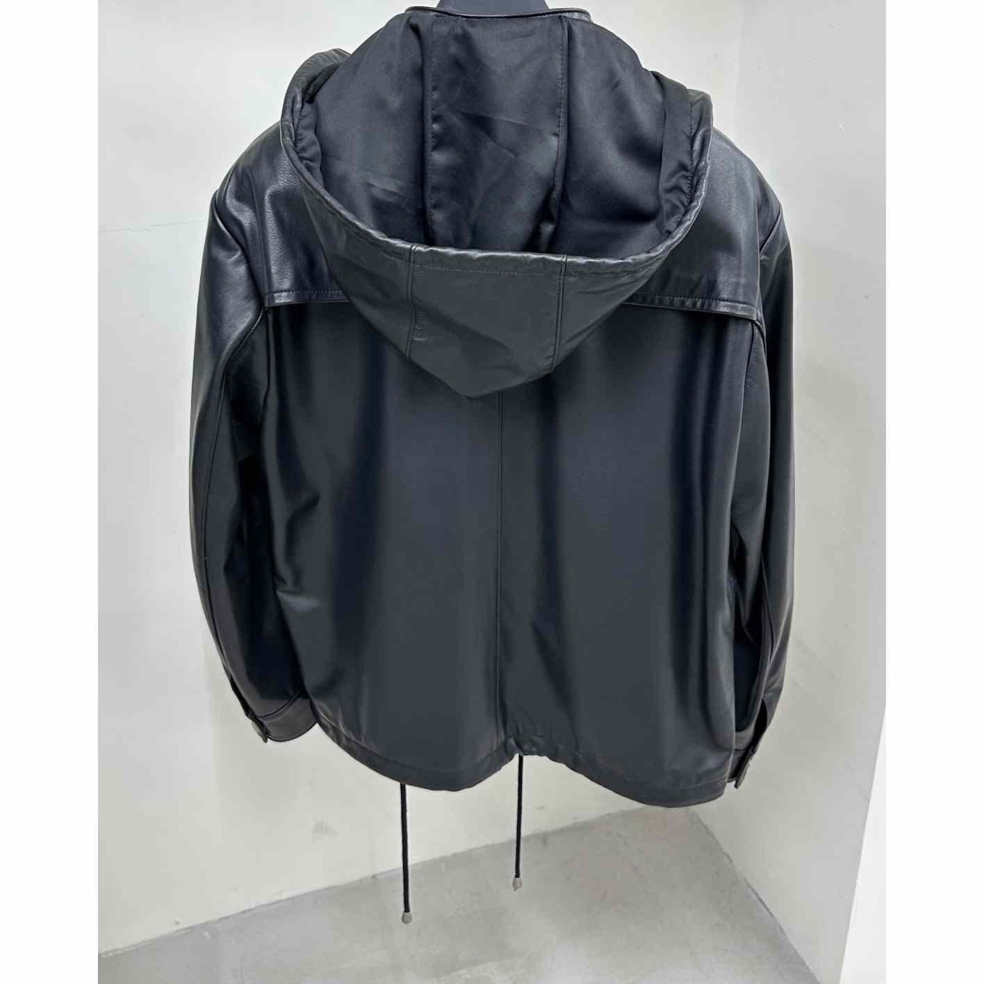 Gucci Leather Jacket With Interlocking G  - PerfectKickZ