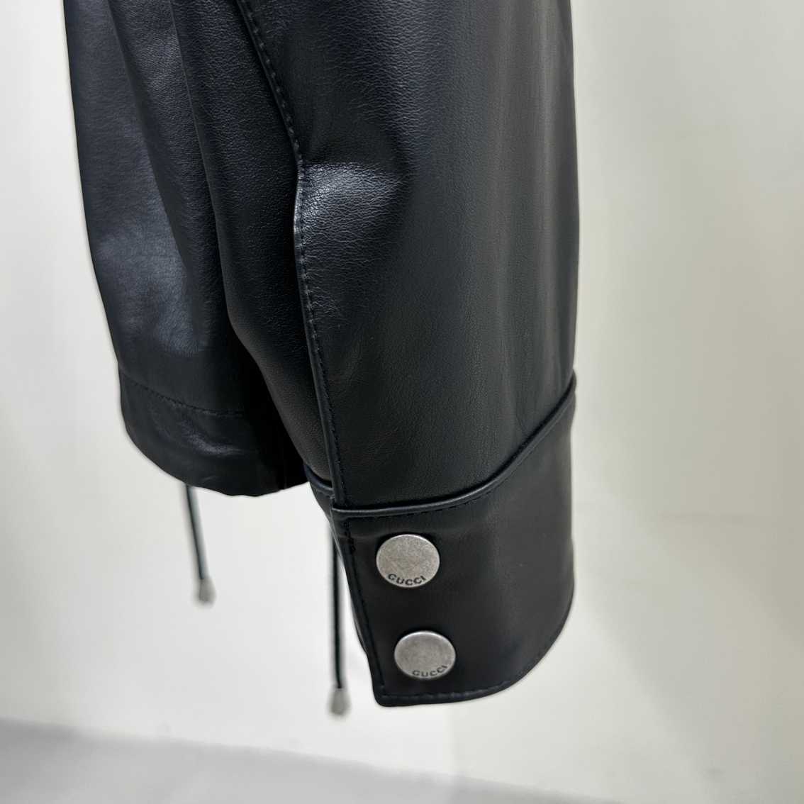 Gucci Leather Jacket With Interlocking G  - PerfectKickZ