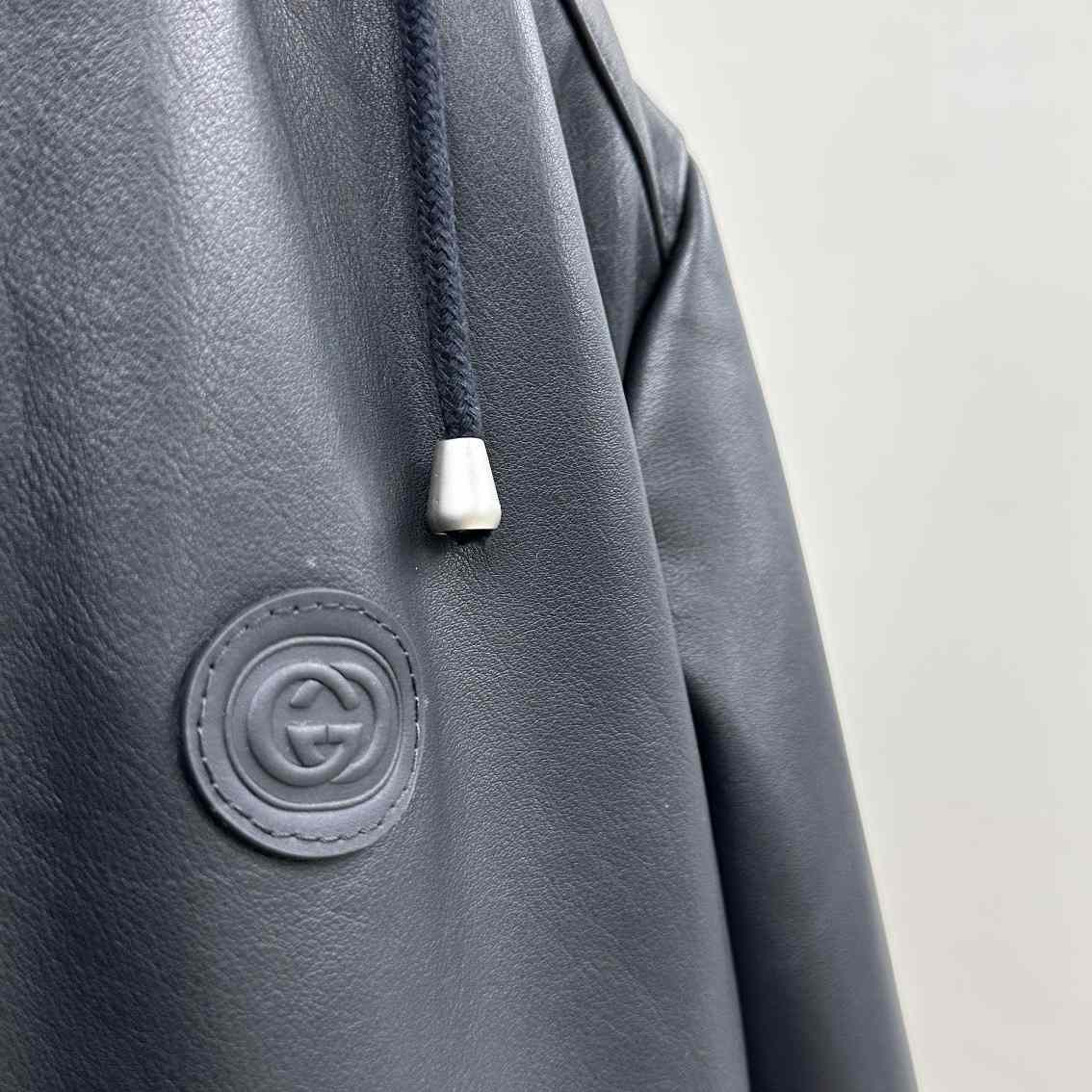 Gucci Leather Jacket With Interlocking G  - PerfectKickZ