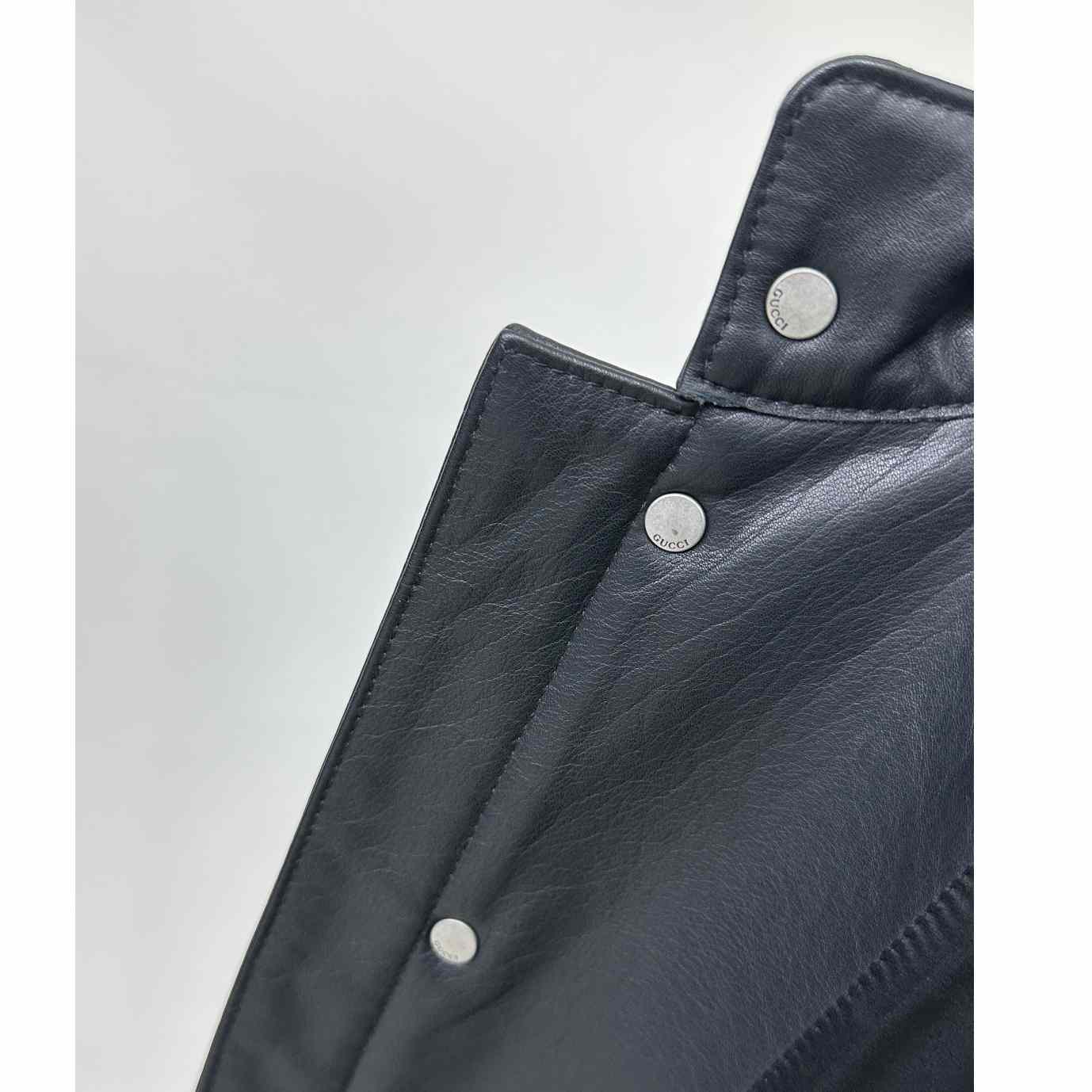Gucci Leather Jacket With Interlocking G  - PerfectKickZ
