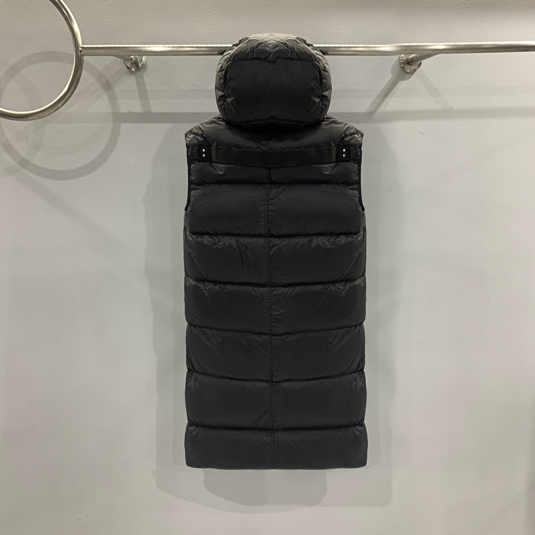 Rick Owens Black Padded Down Vest - PerfectKickZ