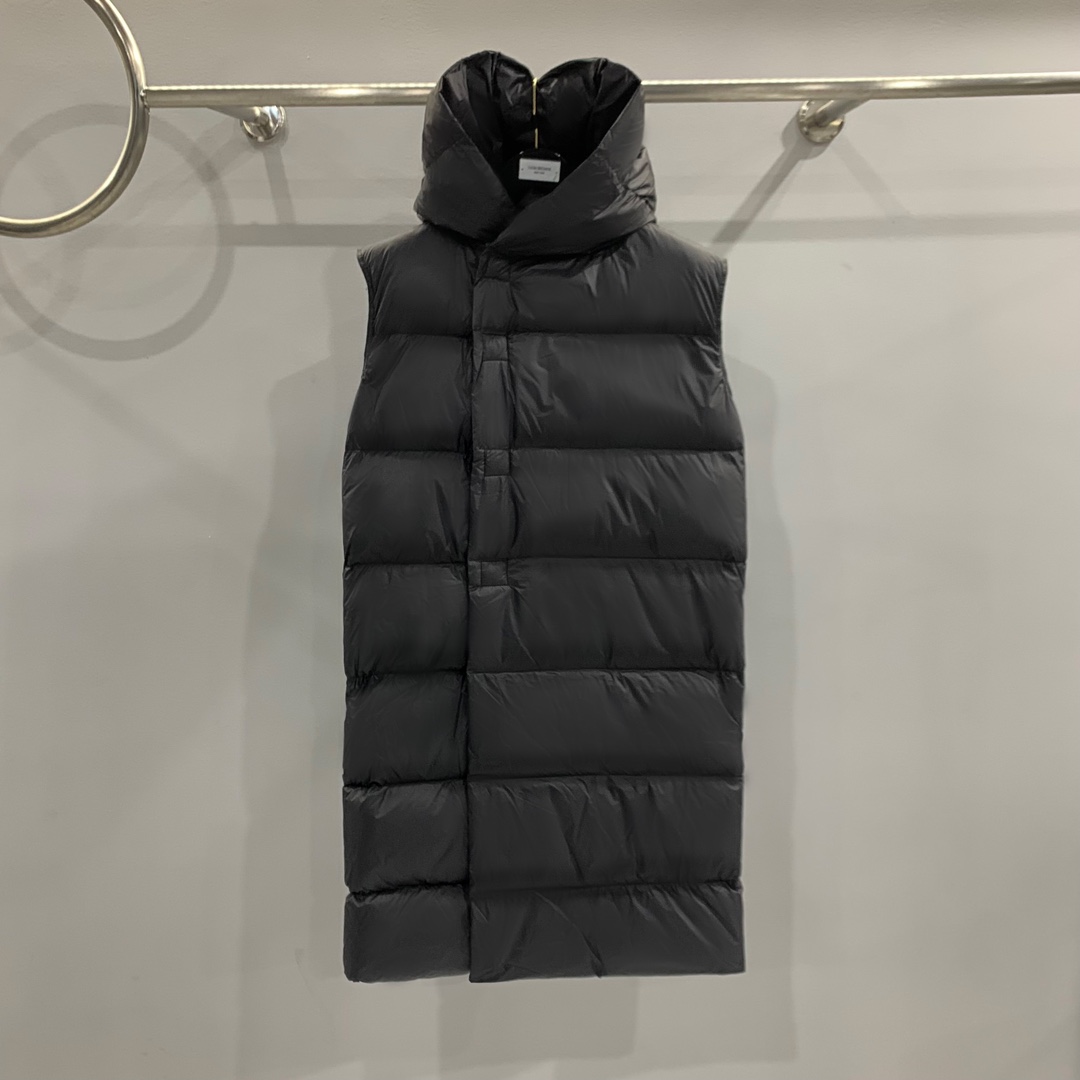 Rick Owens Black Padded Down Vest - PerfectKickZ