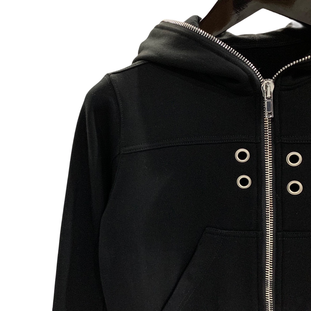 Rick Owens Eyelet-detail Zip-up Hoodie - PerfectKickZ