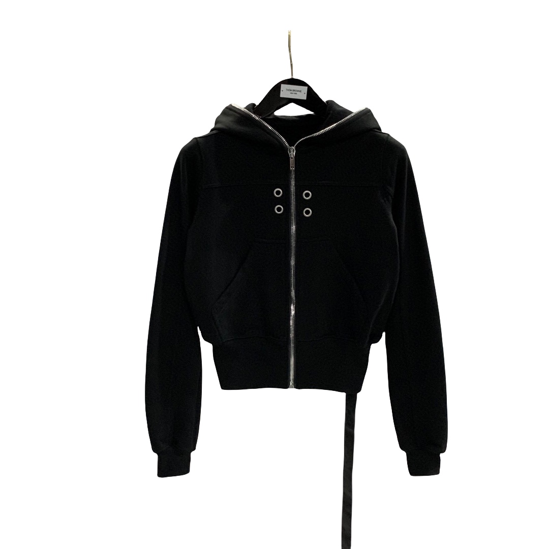 Rick Owens Eyelet-detail Zip-up Hoodie - PerfectKickZ