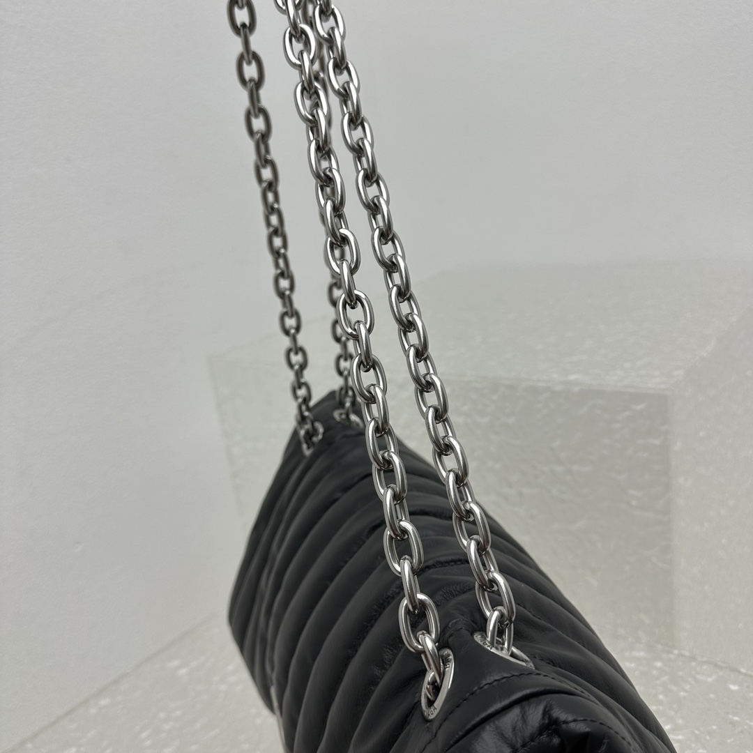 Balenciaga Monaco Large Chain Bag In Black (43.5x32x13cm) - PerfectKickZ