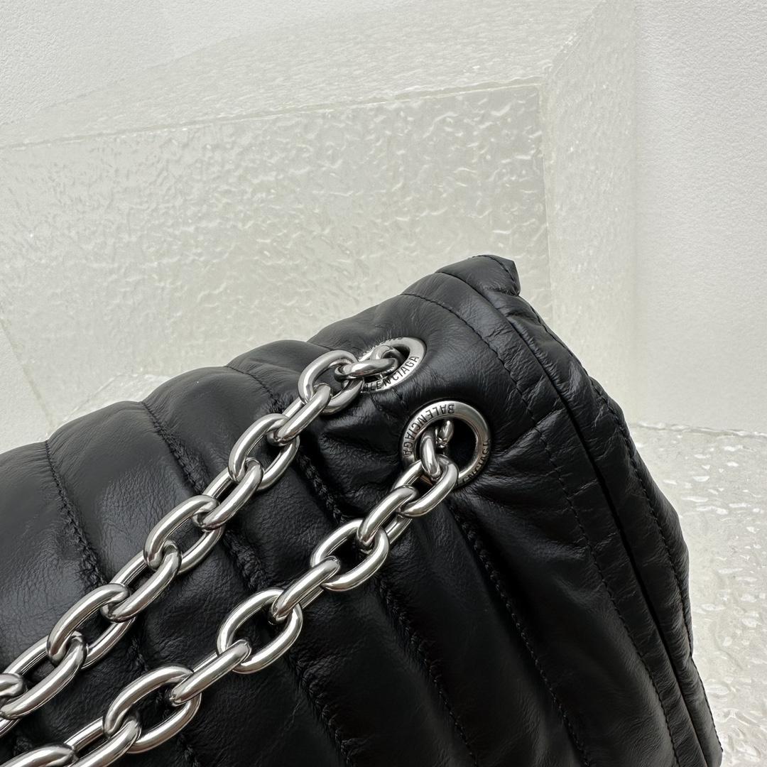 Balenciaga Monaco Large Chain Bag In Black (43.5x32x13cm) - PerfectKickZ