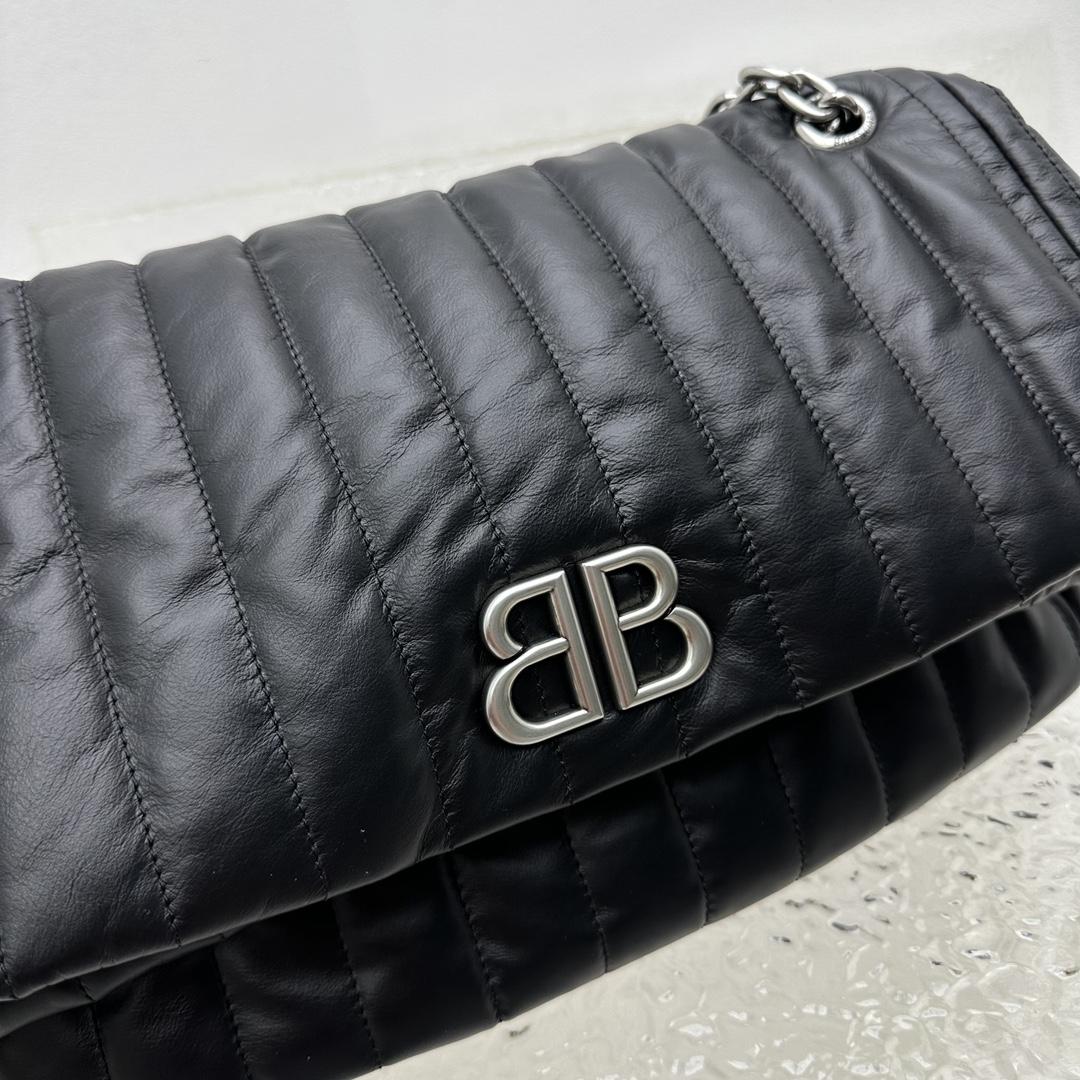 Balenciaga Monaco Large Chain Bag In Black (43.5x32x13cm) - PerfectKickZ
