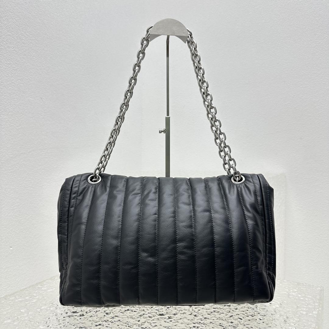 Balenciaga Monaco Large Chain Bag In Black (43.5x32x13cm) - PerfectKickZ