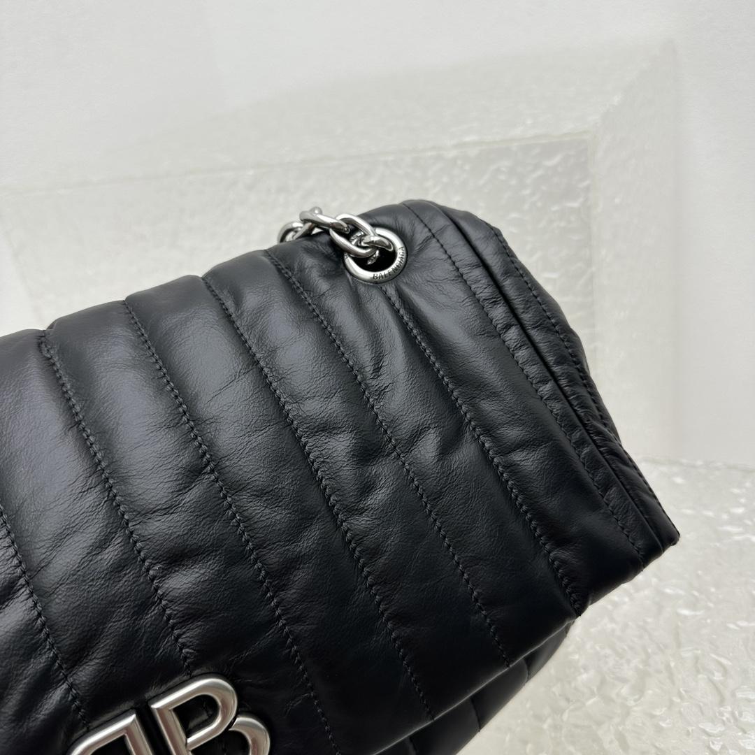 Balenciaga Monaco Large Chain Bag In Black (43.5x32x13cm) - PerfectKickZ