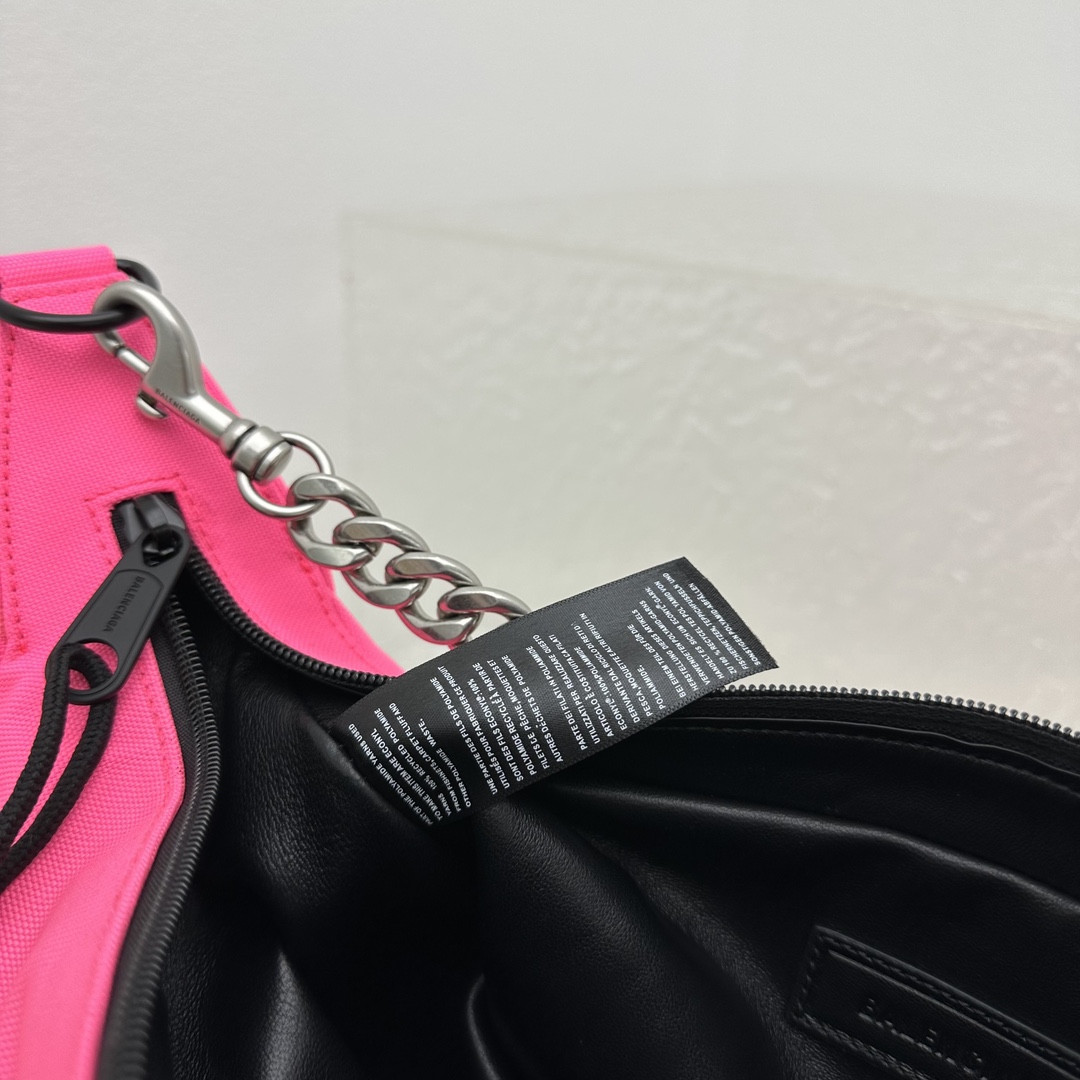 Balenciaga Raver Medium Bag With Chain In Neon Pink - PerfectKickZ