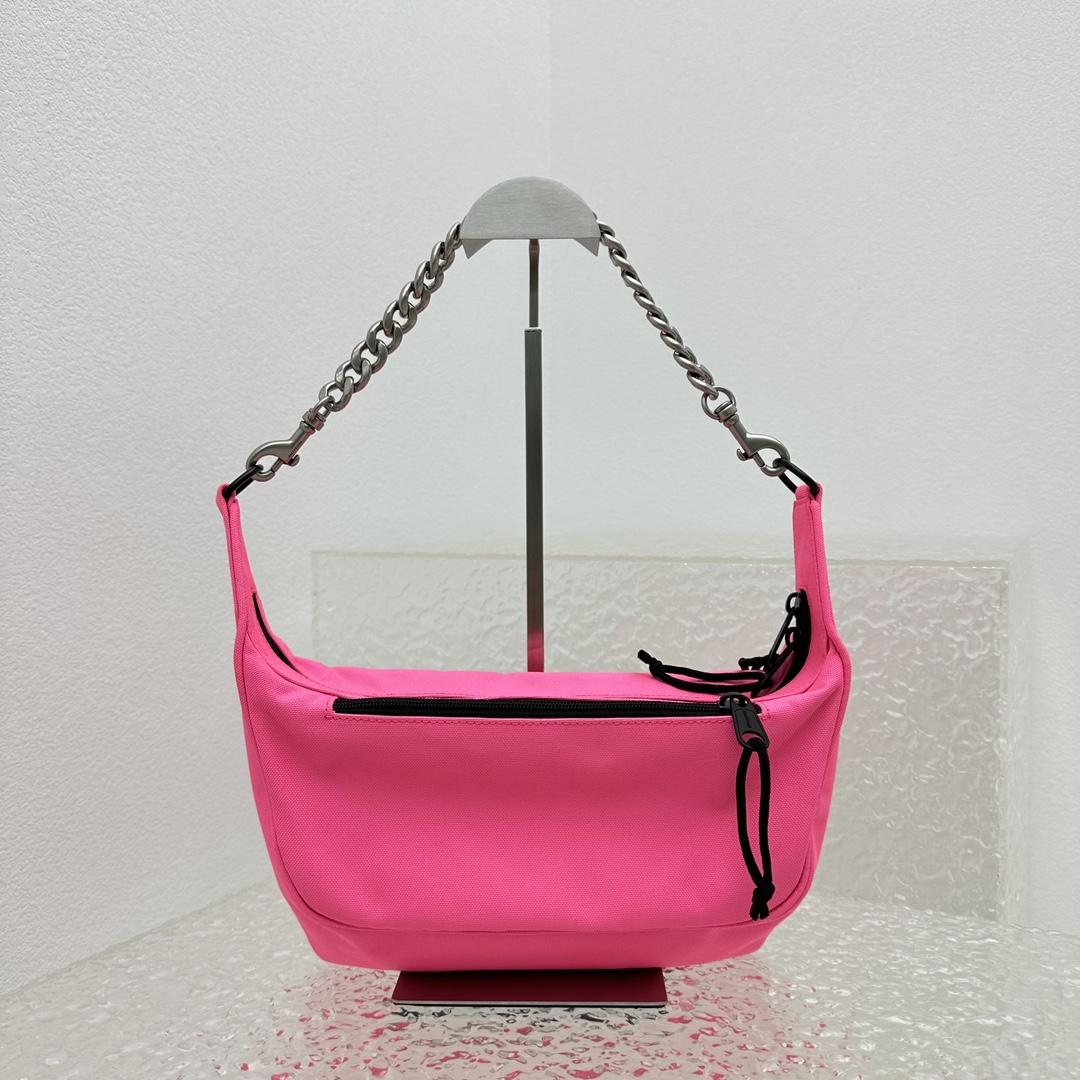 Balenciaga Raver Medium Bag With Chain In Neon Pink - PerfectKickZ