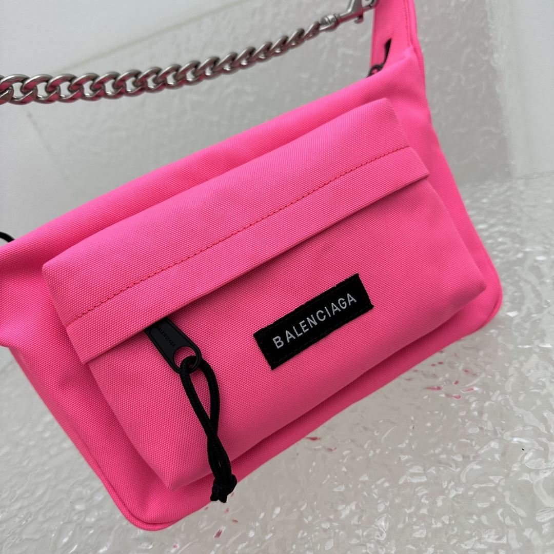 Balenciaga Raver Medium Bag With Chain In Neon Pink - PerfectKickZ