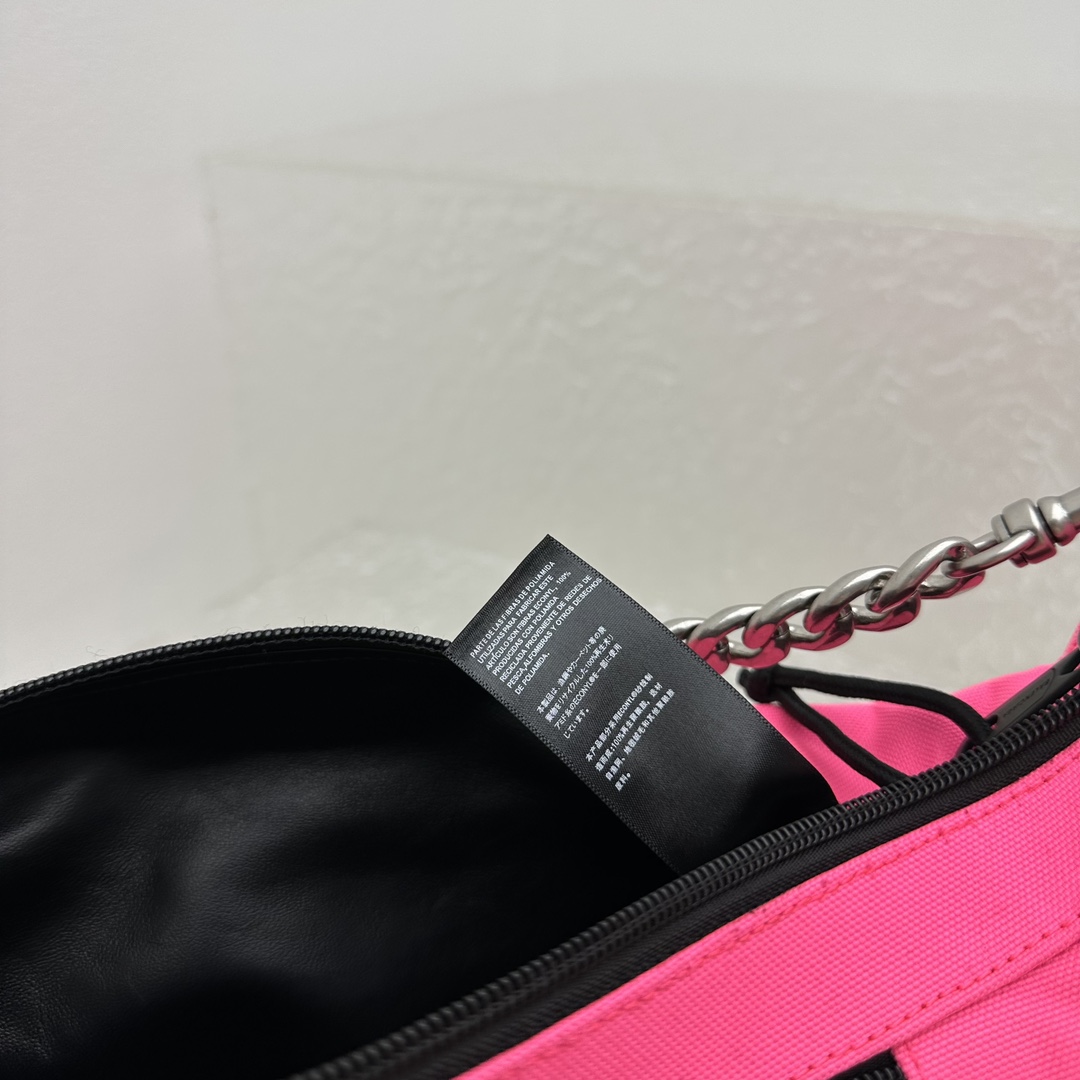 Balenciaga Raver Medium Bag With Chain In Neon Pink - PerfectKickZ