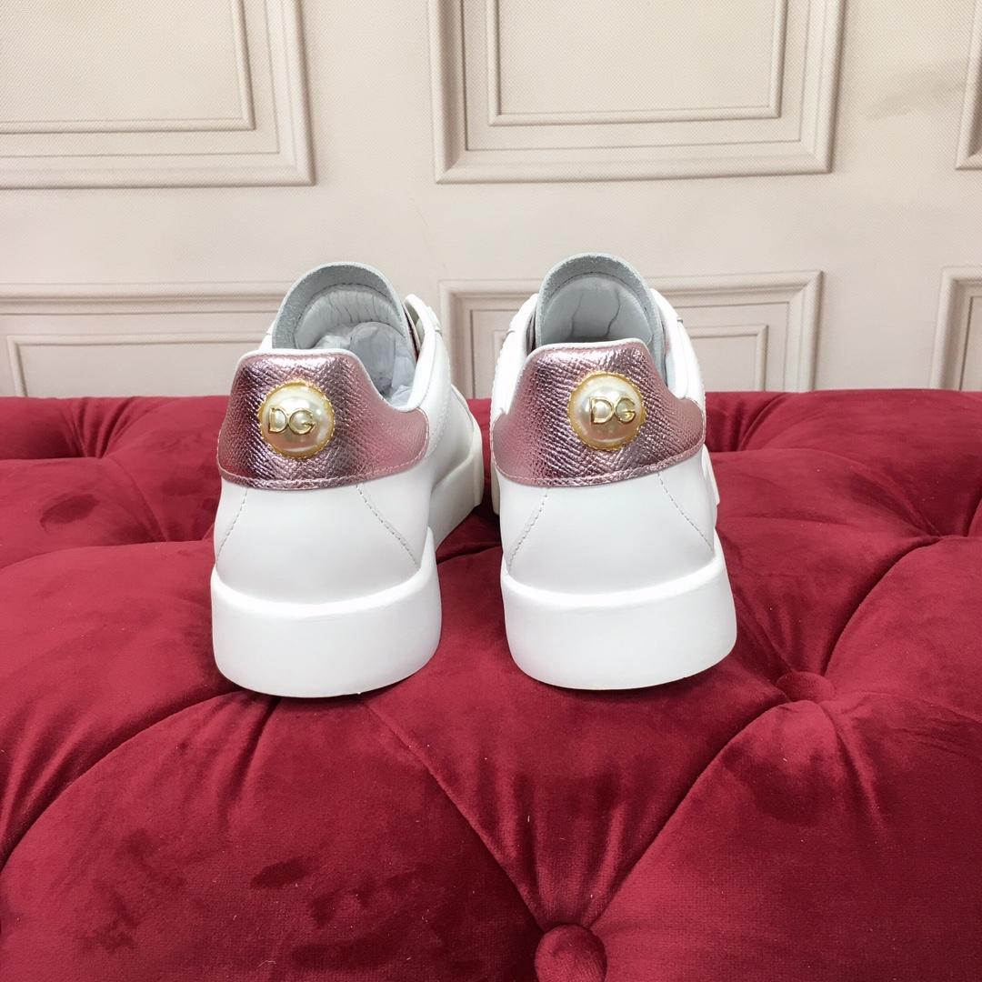 Dolce & Gabbana White Portofino Trainers With Pearl - PerfectKickZ