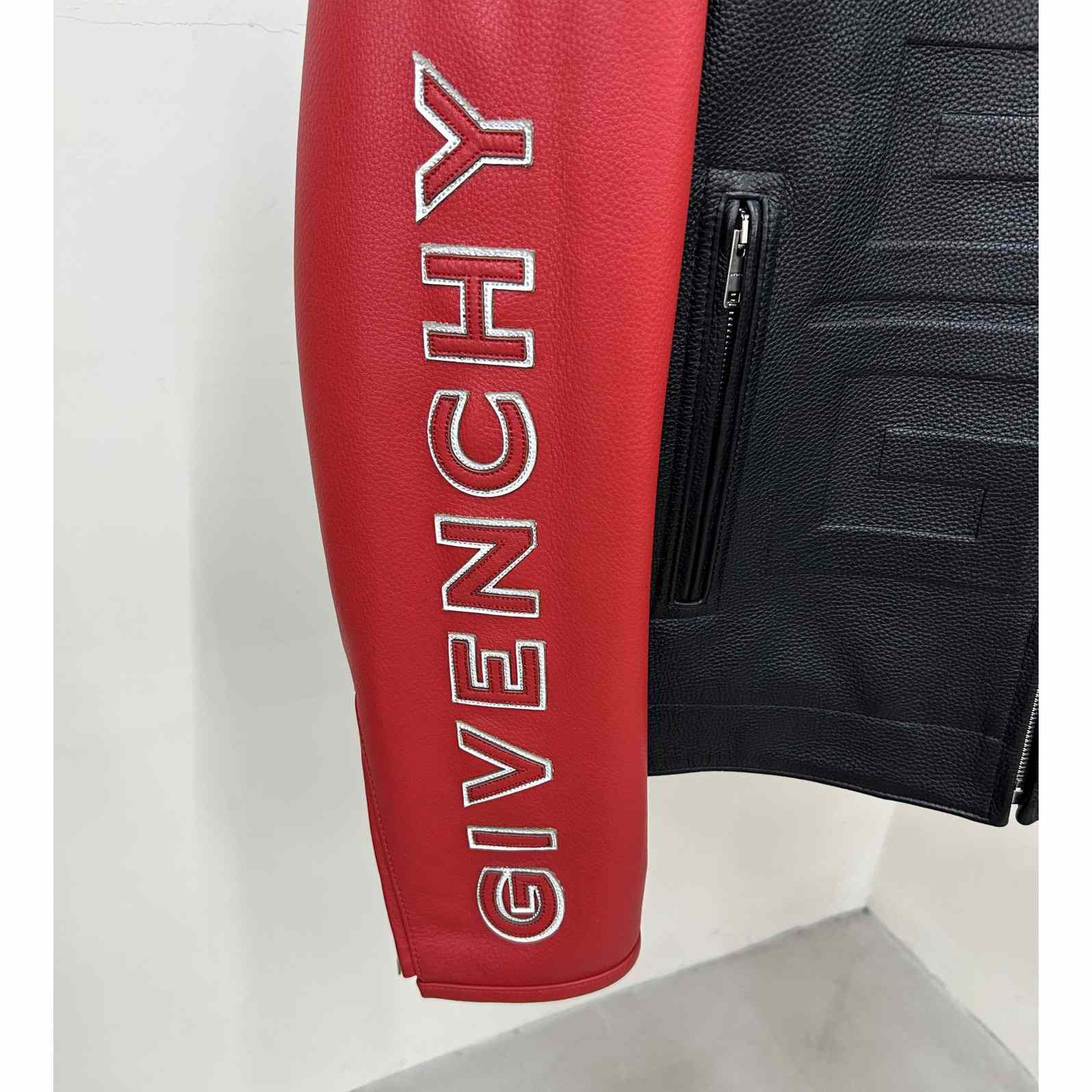 Givenchy Red 4g Motif Biker Jacket - PerfectKickZ