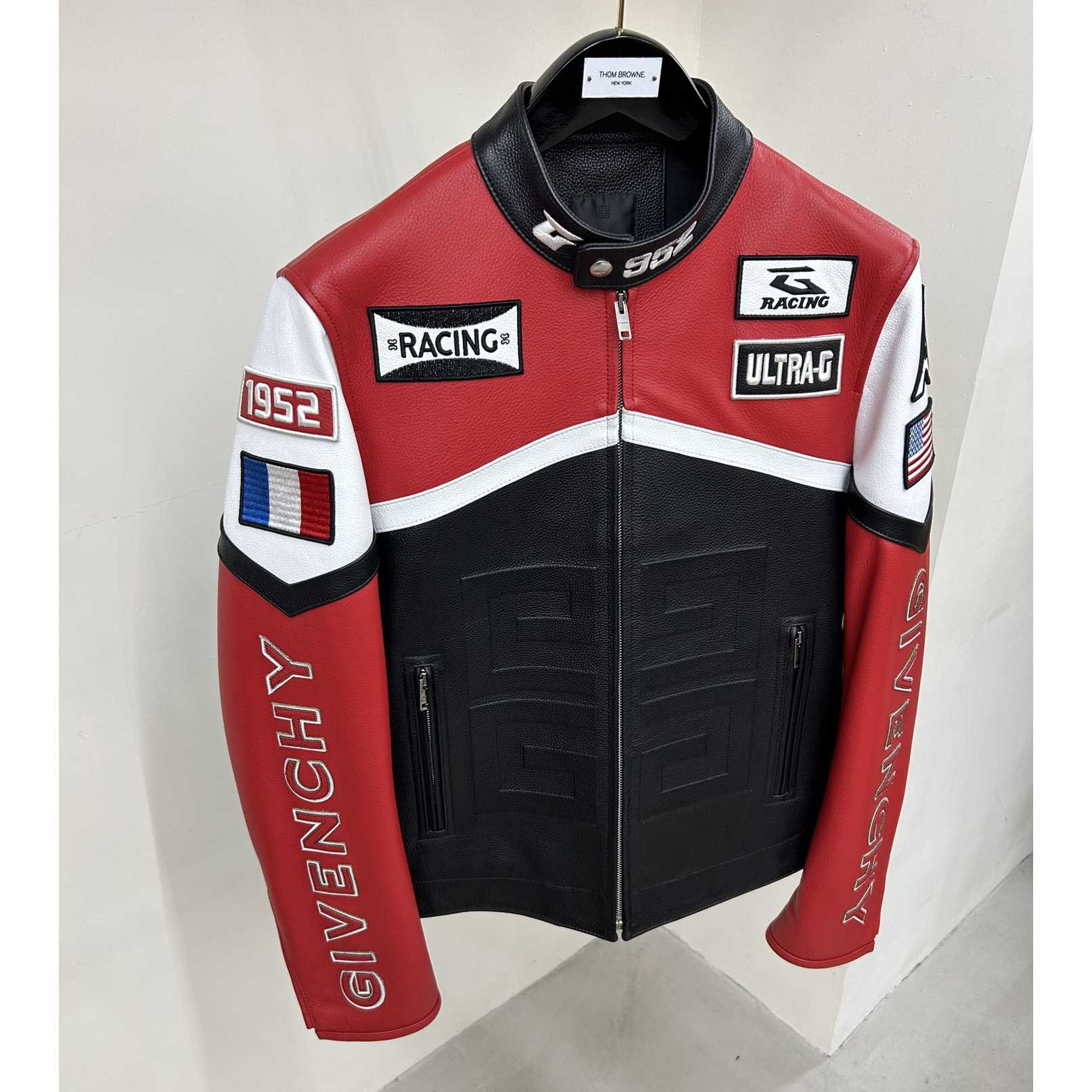 Givenchy Red 4g Motif Biker Jacket - PerfectKickZ