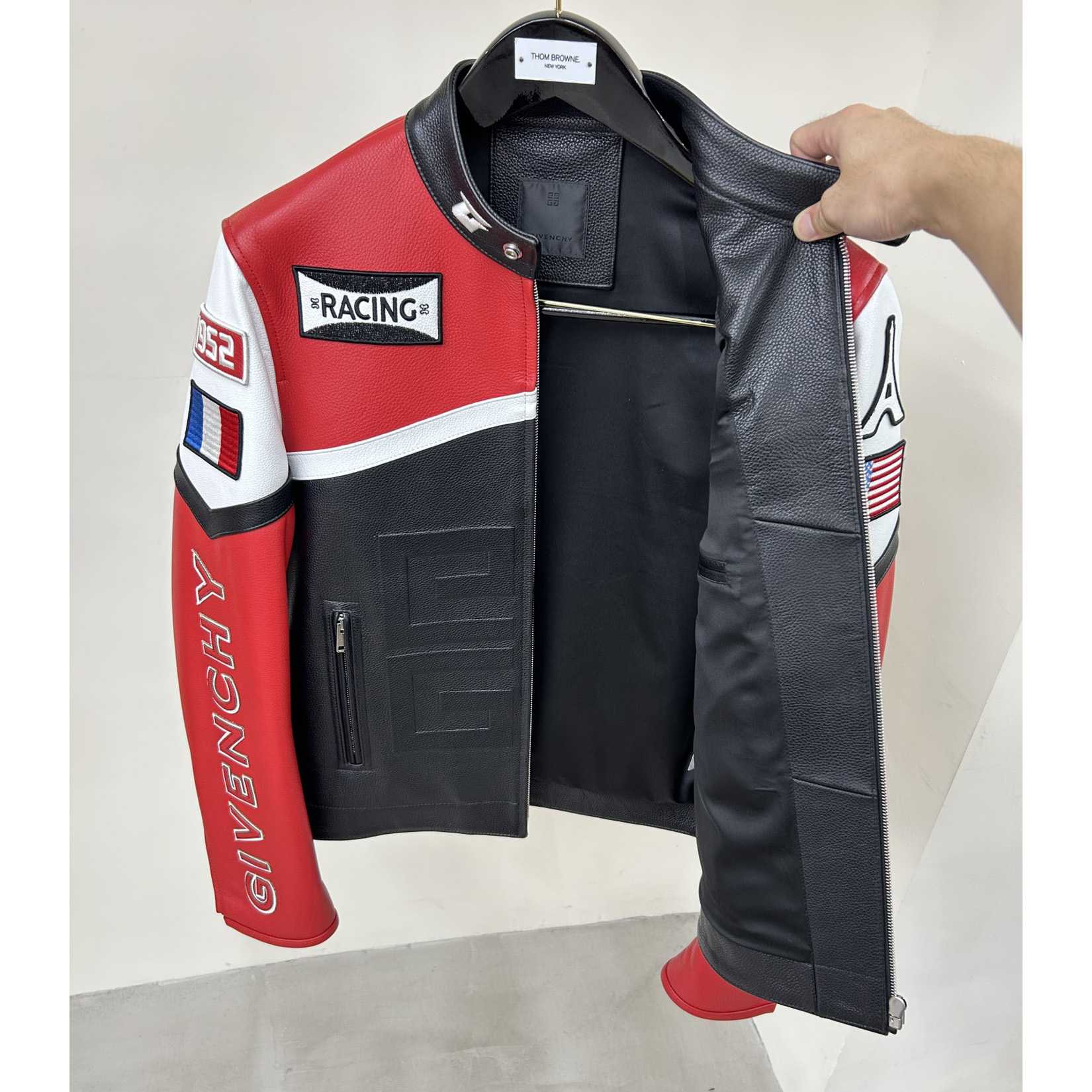 Givenchy Red 4g Motif Biker Jacket - PerfectKickZ