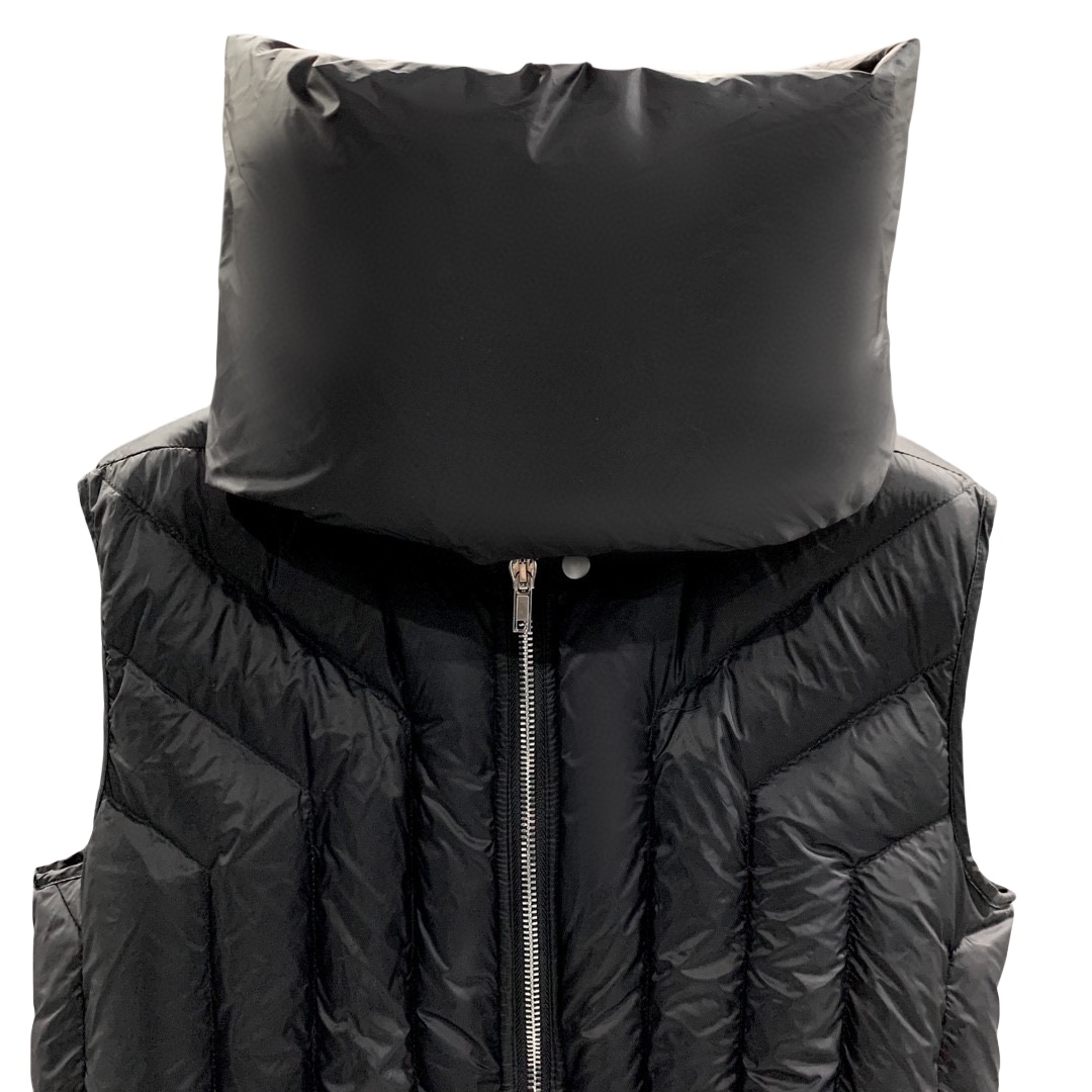 Rick Owens Black Quilted Down Vest - PerfectKickZ