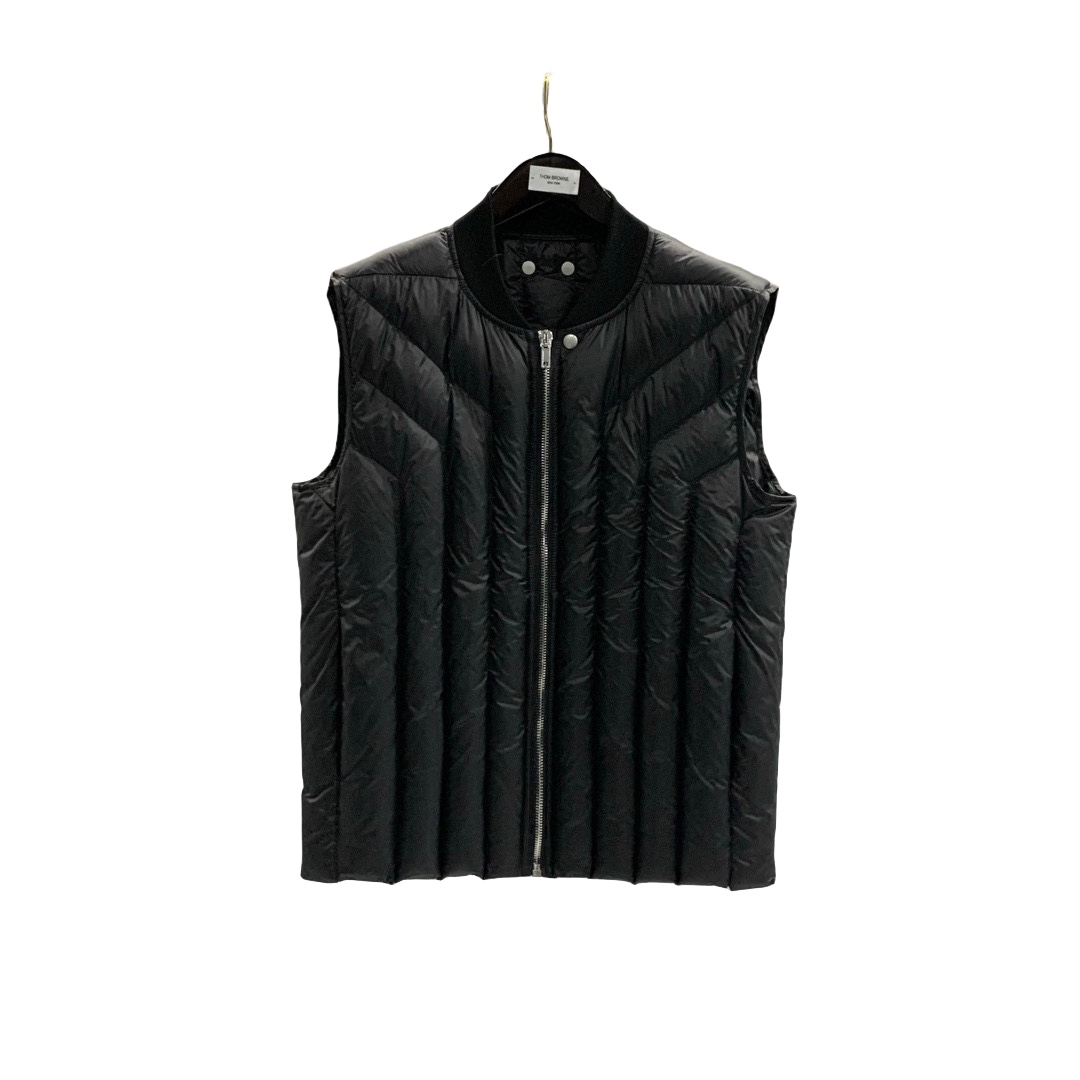 Rick Owens Black Quilted Down Vest - PerfectKickZ