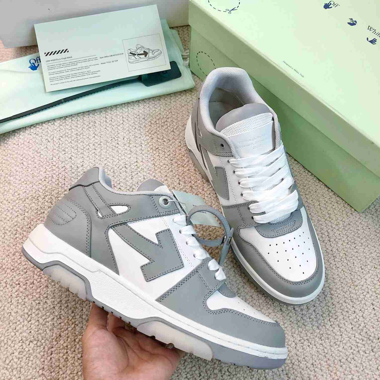 Off White Out Of Office Leather Sneakers - PerfectKickZ