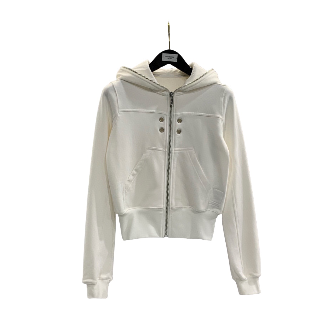 Rick Owens Eyelet-detail Zip-up Hoodie - PerfectKickZ