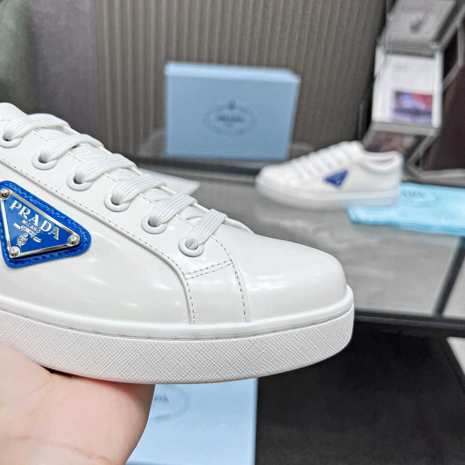 Prada Brushed Leather Low-top Sneakers - PerfectKickZ