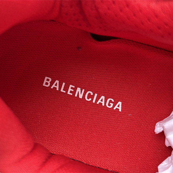 Balenciaga Runner Sneaker In White And Red Mesh And Nylon - PerfectKickZ