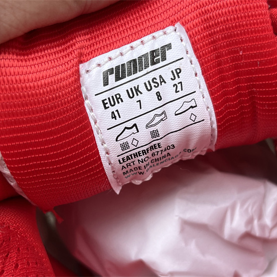 Balenciaga Runner Sneaker In White And Red Mesh And Nylon - PerfectKickZ