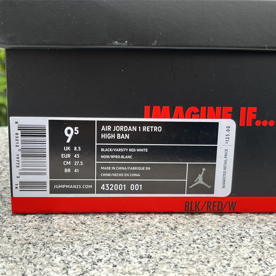 Air Jordan 1 “Banned” Sneaker      432001-001  - PerfectKickZ