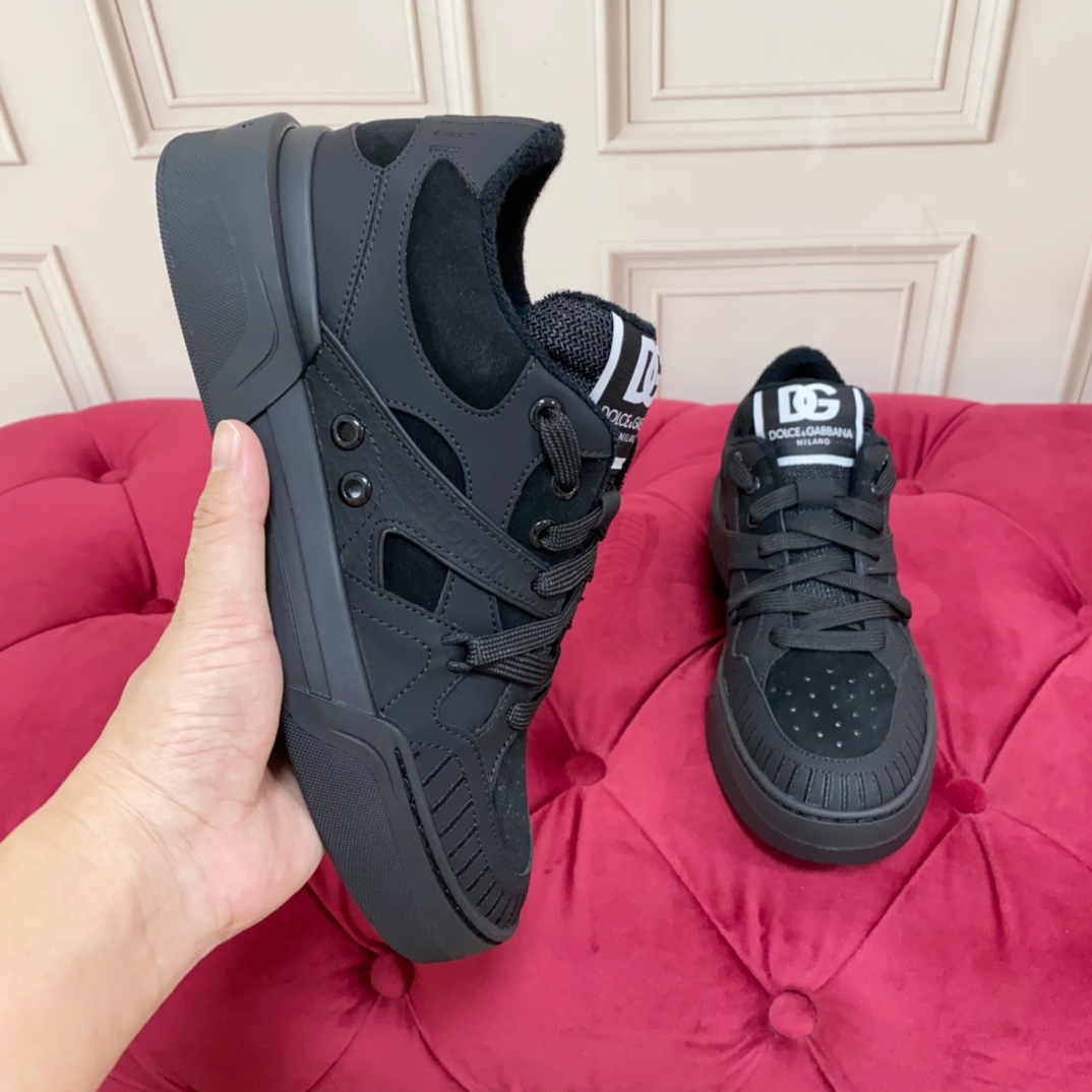 Dolce & Gabbana Mixed-material New Roma Sneakers - PerfectKickZ