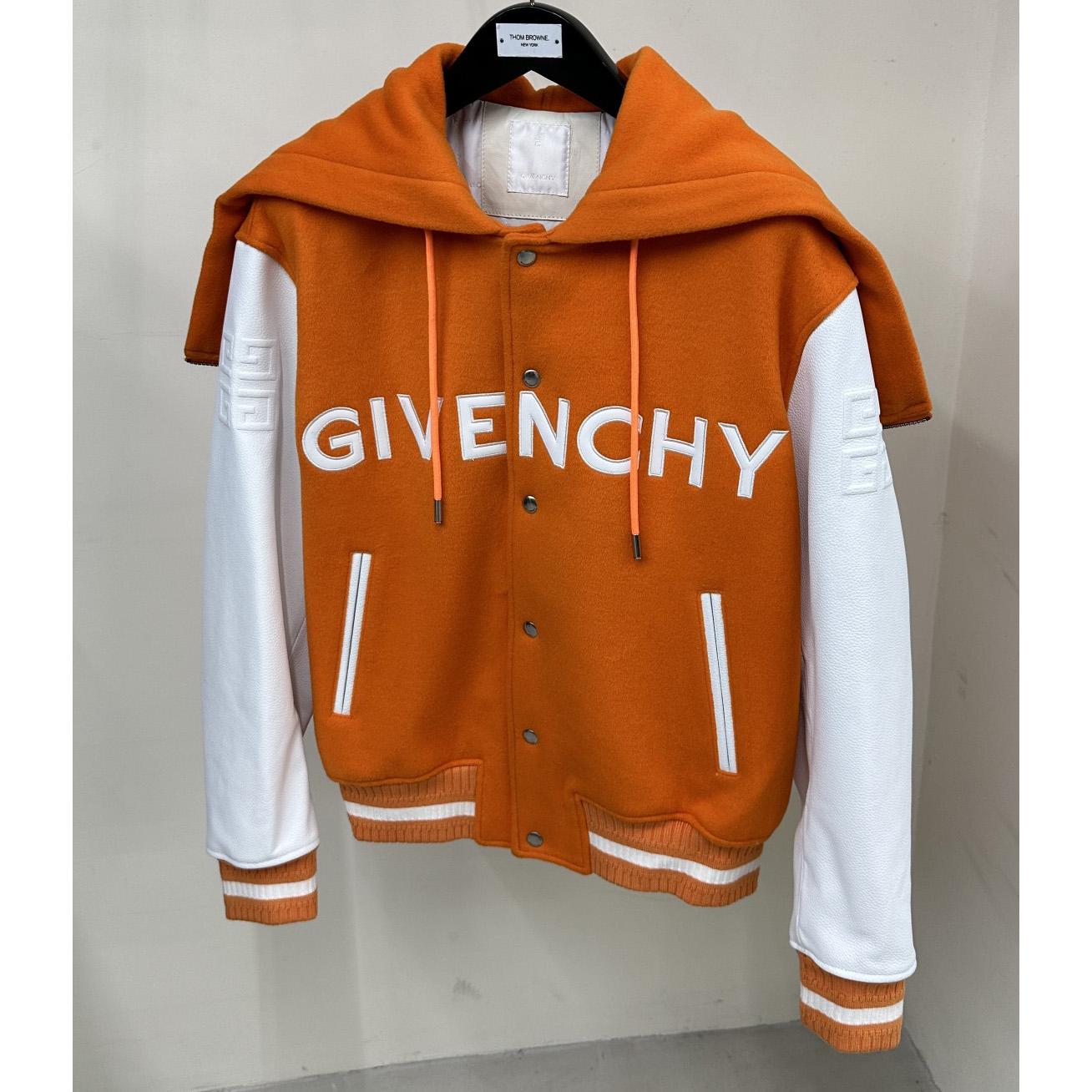 Givenchy Hooded Varsity Jacket In Wool And Leather - PerfectKickZ