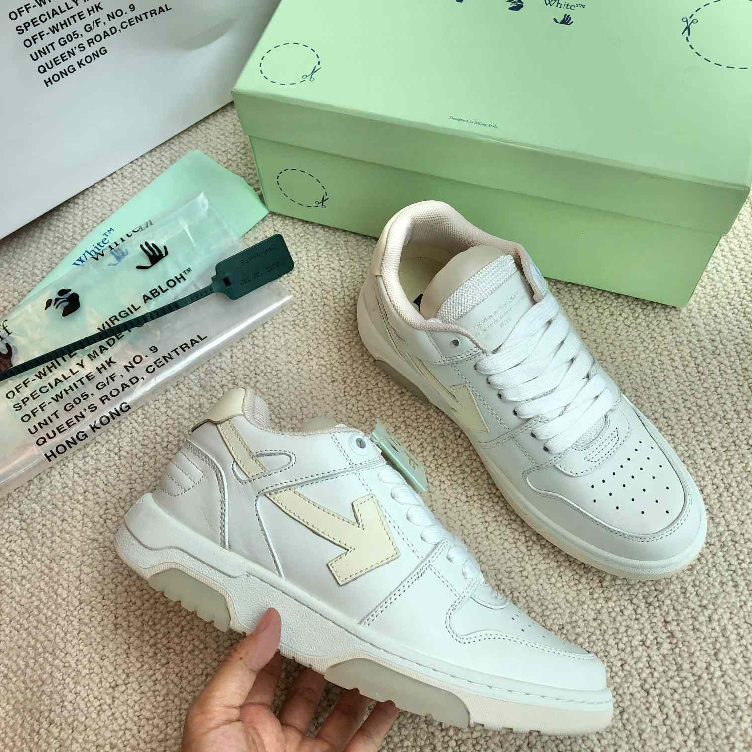 Off White Out Of Office Calf Leather Sneaker - PerfectKickZ