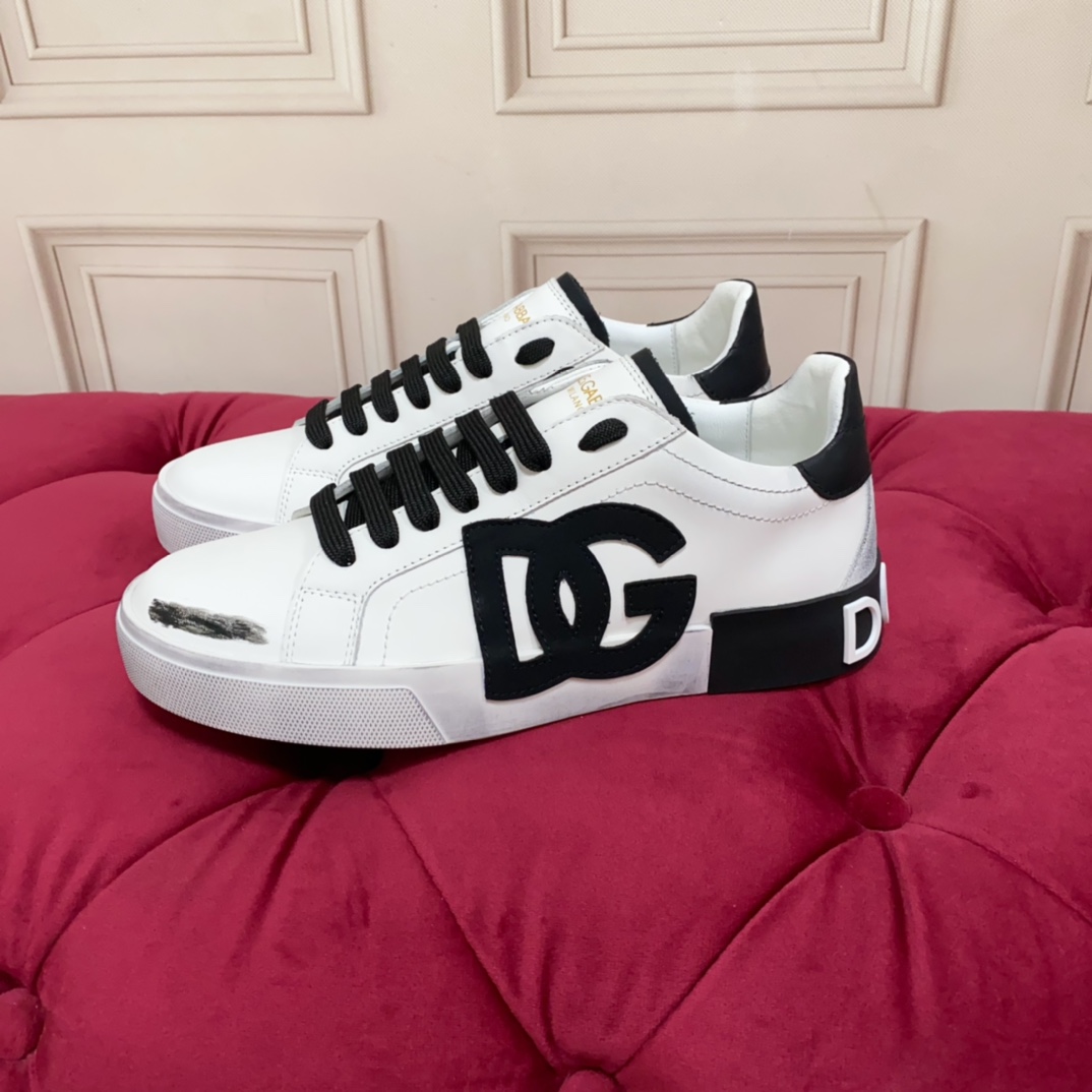 Dolce & Gabbana Portofino Vintage Calfskin Sneakers - PerfectKickZ