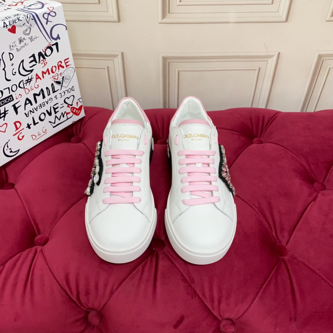 Dolce & Gabbana Calfskin Portofino Sneakers - PerfectKickZ