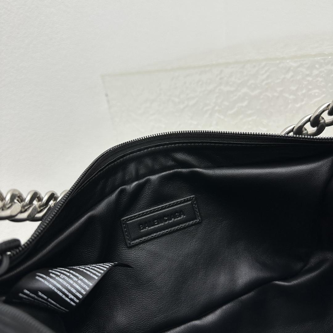 Balenciaga Raver Medium Bag With Chain In Black - PerfectKickZ