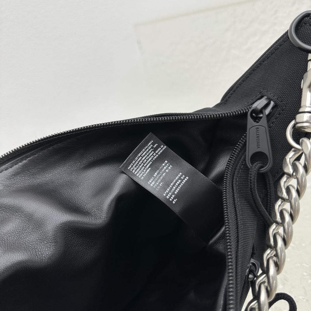Balenciaga Raver Medium Bag With Chain In Black - PerfectKickZ
