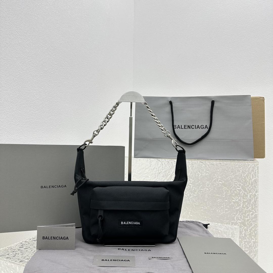 Balenciaga Raver Medium Bag With Chain In Black - PerfectKickZ
