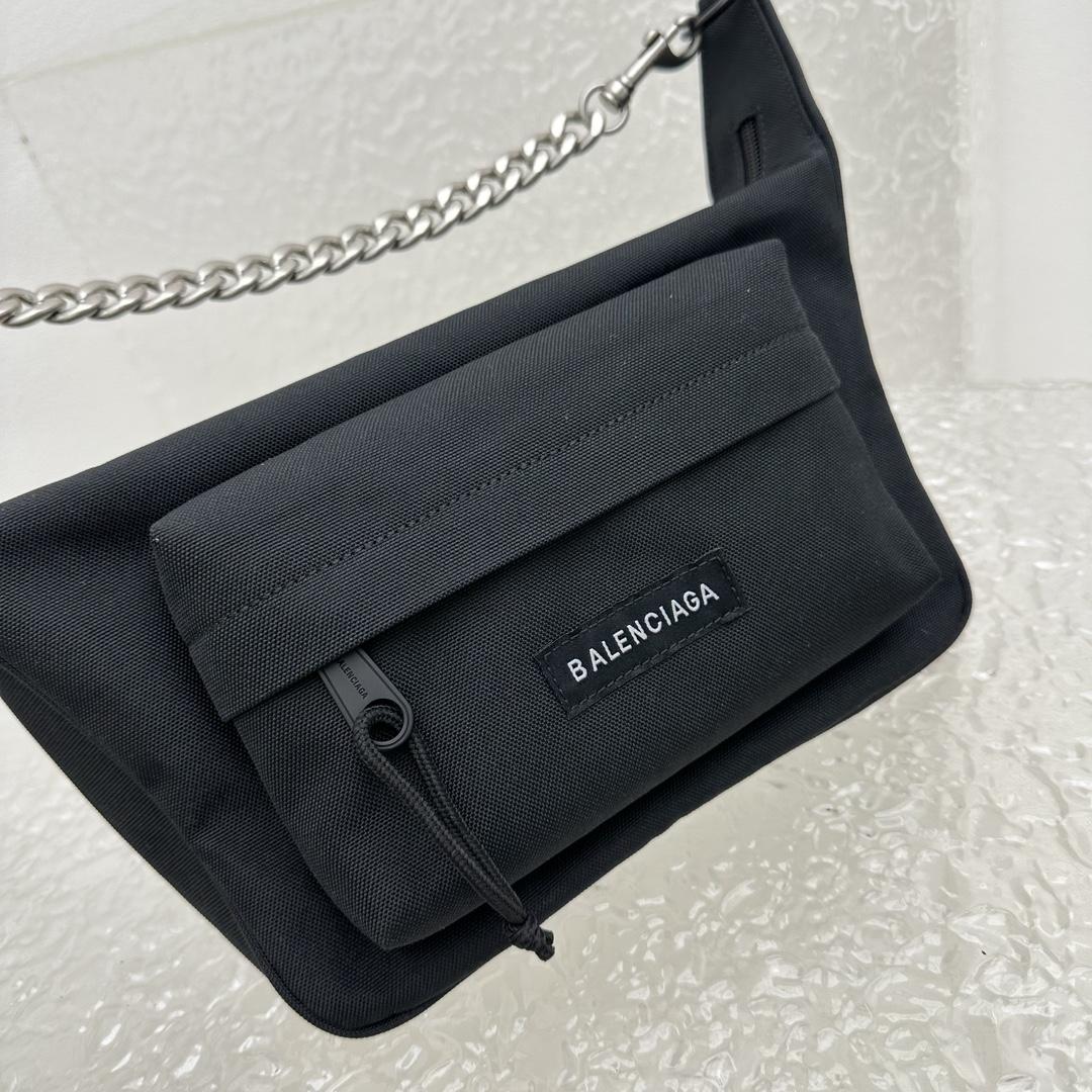 Balenciaga Raver Medium Bag With Chain In Black - PerfectKickZ